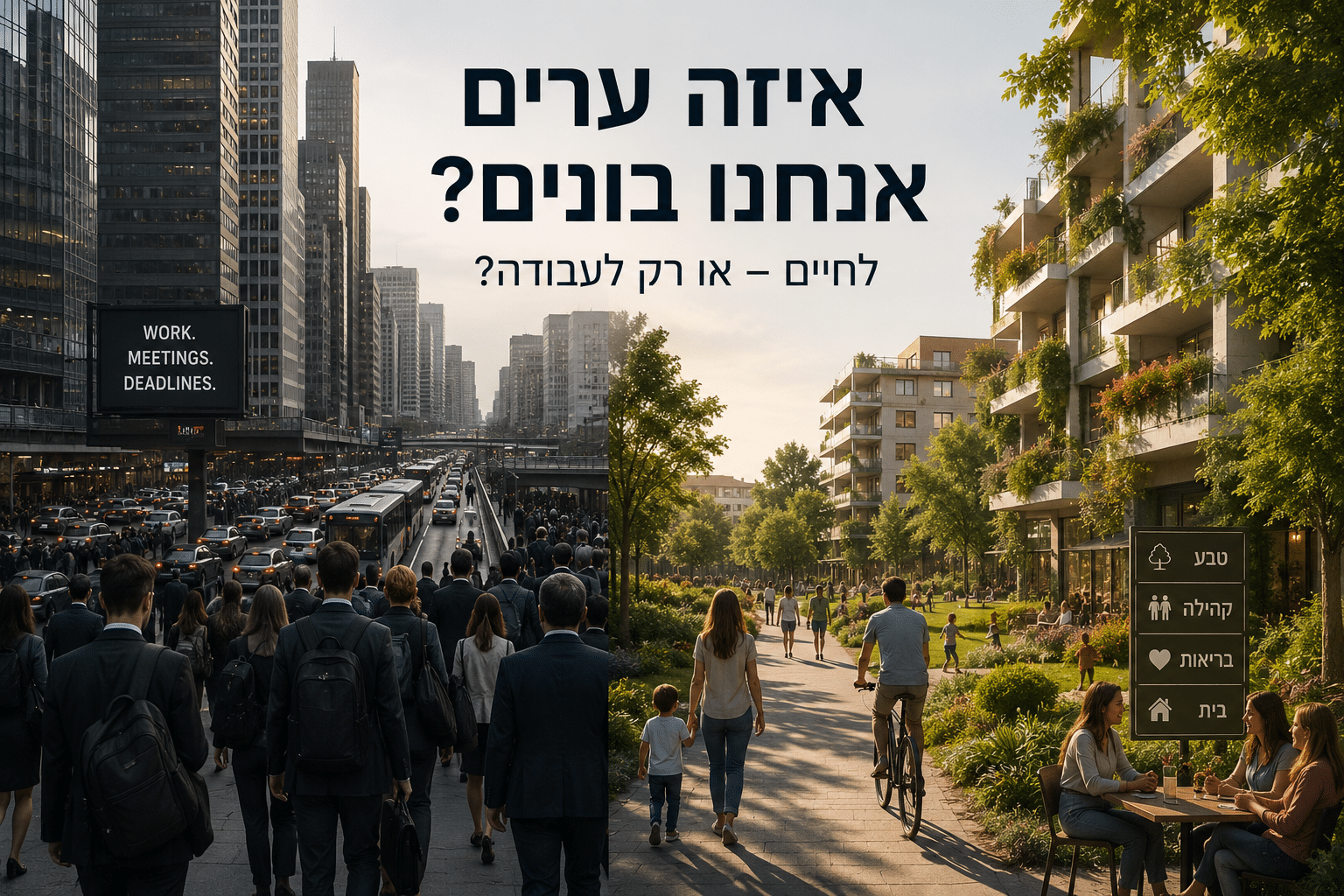 בניית ערים לחיים או לעבודה